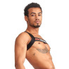Mr B - Mister B Harnais élastique X-Back Noir-Rouge